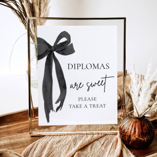 Hoe diploma's zijn zoet Neem een traktatie Afstude Poster