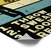 Hoe Disc Golf te Spelen Zonsondergang Retro Frisbe Poster (Hoek)
