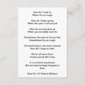 "Hoe doe ik het" gedicht Informatiekaartje (Voorkant)