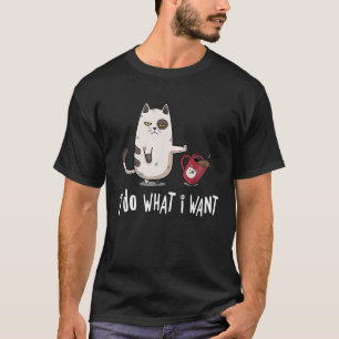Hoe doe ik wat ik wil dat ik Black Cat Red Cup T-shirt