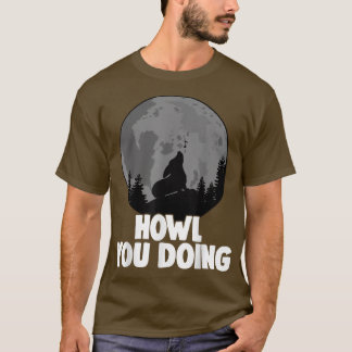 Hoe Doe Je Blaffende Corgi Huilende Maan Vrouwen H T-shirt