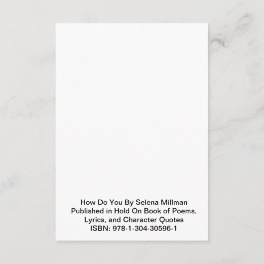 "Hoe doe je dat" gedicht Informatiekaartje (Achterkant)