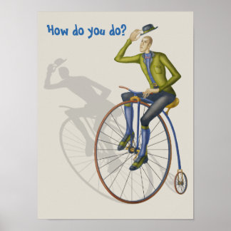 Hoe doe je dat, hoge wielfiets poster