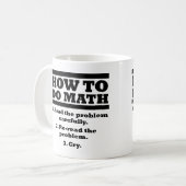 Hoe doe je Wiskunde Funny Mug of Travel Mug? Koffiemok (Voorkant links)