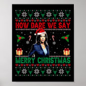 Hoe durven we te zeggen vrolijke kerst Kamala Harr Poster (Voorkant)