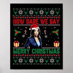 Hoe durven we te zeggen vrolijke kerst Kamala Harr Poster