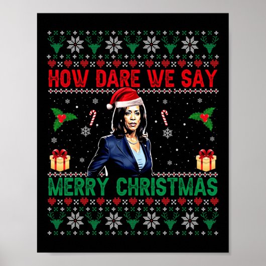 Hoe durven we te zeggen vrolijke kerst Kamala Harr Poster (Voorkant)