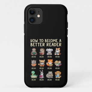 Hoe een betere lezer te worden Boek Grappige Diere Case-Mate iPhone Case