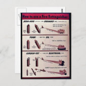 Hoe een brandblusapparaat te gebruiken briefkaart (Voorkant / Achterkant)