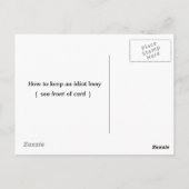 Hoe een idioot bezig te houden, kaart (Achterkant)