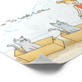 Hoe een kat grappig te laten lopen poster (Hoek)