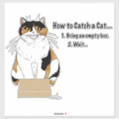 Hoe een kat te vangen sticker (Vel)