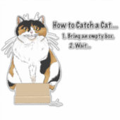 Hoe een kat te vangen sticker (Voorkant)