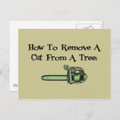 Hoe een kat uit een boom te verwijderen briefkaart (Voorkant / Achterkant)