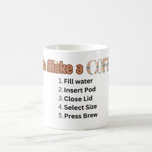 Hoe een Koffie Maken Grappige Typografie Koffiemok