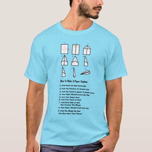 Hoe een papieren vliegtuig T-Shirt te maken (Voorkant)