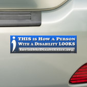 Hoe een persoon met een handicap het ziet - Bumper Bumpersticker (Op auto)
