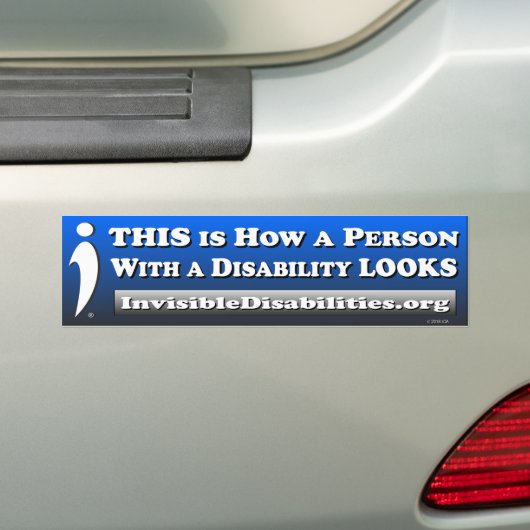 Hoe een persoon met een handicap het ziet - Bumper Bumpersticker (Op auto)