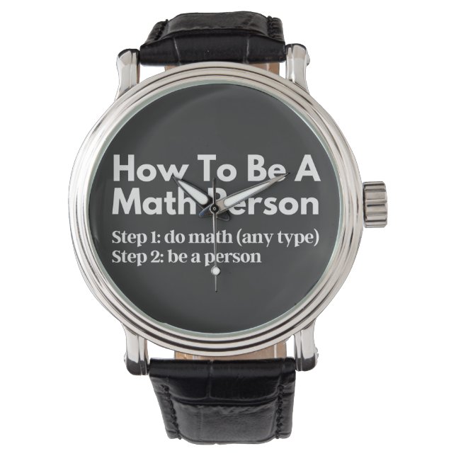 Hoe een persoon van de Wiskunde te zijn Horloge (Voorkant)