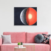 Hoe een rotsachtige planeet vormt. canvas afdruk (Insitu (Woonkamer))
