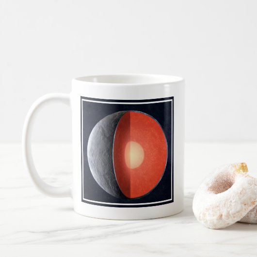 Hoe een rotsachtige planeet vormt. koffiemok (Met donut)