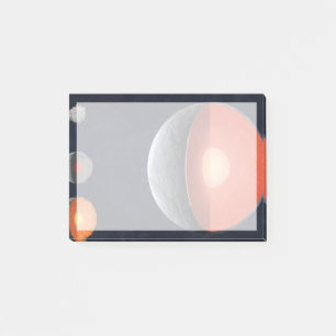 Hoe een rotsachtige planeet vormt. post-it® notes