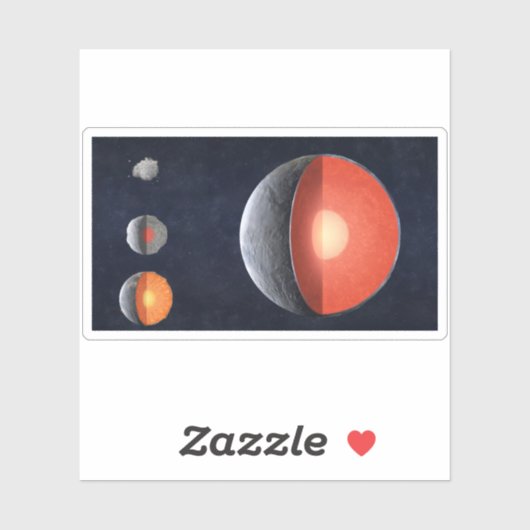 Hoe een rotsachtige planeet vormt. sticker (Vel)