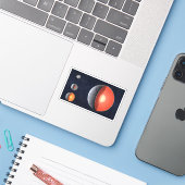 Hoe een rotsachtige planeet vormt. sticker (Laptop met iPhone)