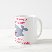 Hoe een strandlichaam, een grappige zomer koffiemok (Voorkant rechts)