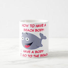 Hoe een strandlichaam, een grappige zomer koffiemok