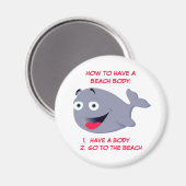 Hoe een strandlichaam, een grappige zomer magneet (Voorkant / Achterkant)
