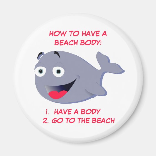 Hoe een strandlichaam, een grappige zomer magneet (Voorkant)
