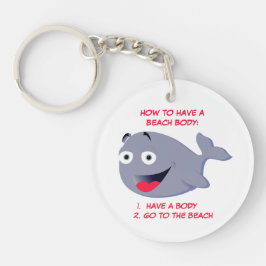 Hoe een strandlichaam, een grappige zomer sleutelhanger