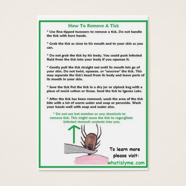 Hoe een Tick Correct Kaart verwijderen (Voorkant)