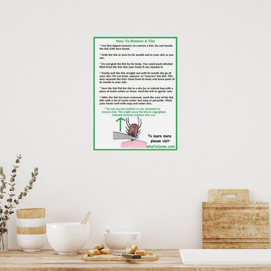 Hoe een Tick Education Poster te verwijderen (Keuken)