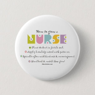 Hoe een verpleegster te kweken ronde button 5,7 cm