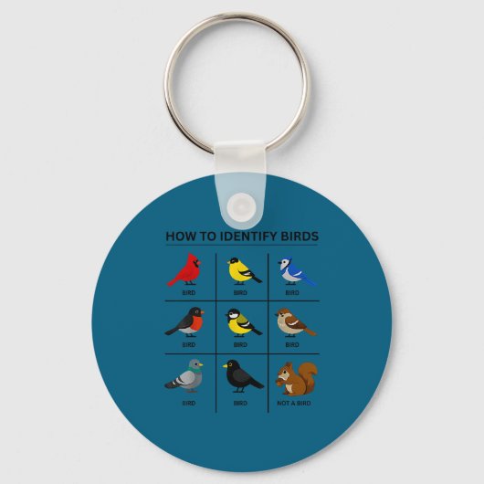 Hoe een vogel te identificeren grappige vogelspott sleutelhanger (Voorkant)