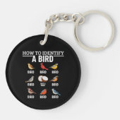 Hoe een vogel te identificeren Grappige vogelspott Sleutelhanger (Achterkant)