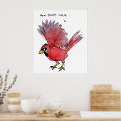 Hoe een vogelgolfkardinaal poster (Keuken)