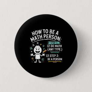 Hoe een wiskundig persoon te zijn Funny leraar stu Ronde Button 5,7 Cm