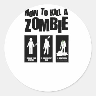 Hoe een ZOMBIE te doden Ronde Sticker