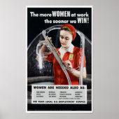 Hoe eerder we winnen, hoe meer vrouwen op het werk poster (Voorkant)