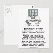 Hoe eet je soep? briefkaart (Voorkant / Achterkant)