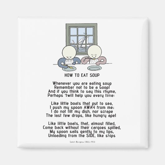Hoe eet je soep? magneet (Voorkant)