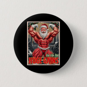 Hoe enorm winsten pompen bodybuilder kerstmis ronde button 5,7 cm