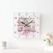 Hoe fantastisch de oranjekleurklok van uw kunstvie vierkante klok (Huis)