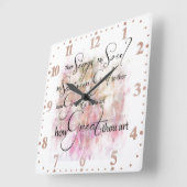 Hoe fantastisch de oranjekleurklok van uw kunstvie vierkante klok (Hoek)