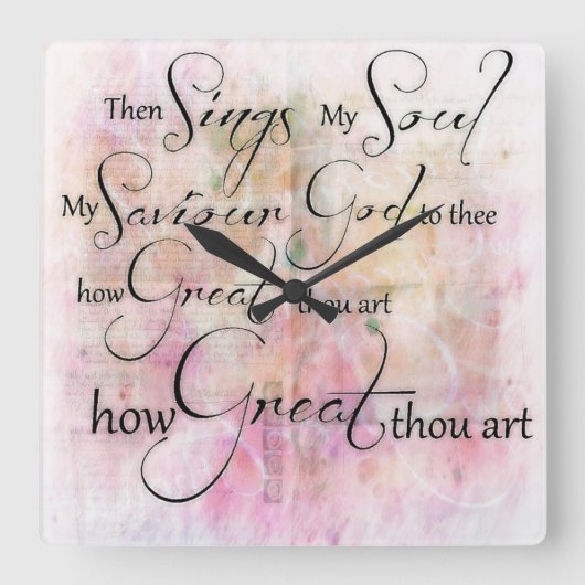 Hoe fantastisch je kunst vierkante klok (Voorkant)