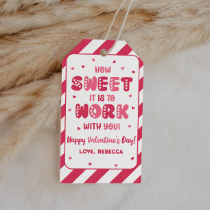 Hoe fijn is het om met je Valentijnse te werken Cadeaulabel