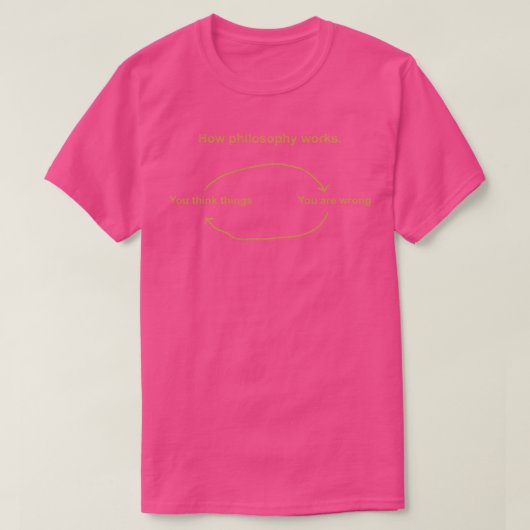 Hoe filosofie werkt t-shirt (Design voorkant)